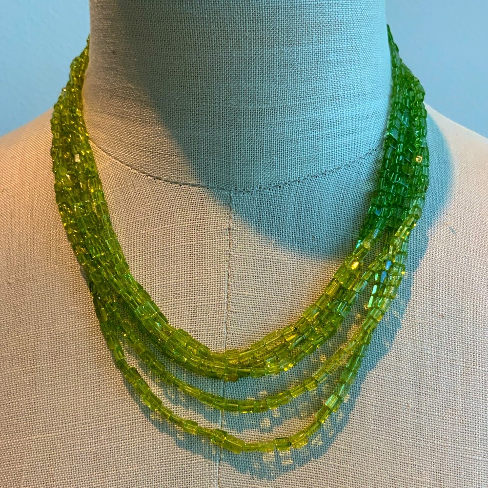 Lovely 4 Strand Peridot Necklace - Picture 1 of 5